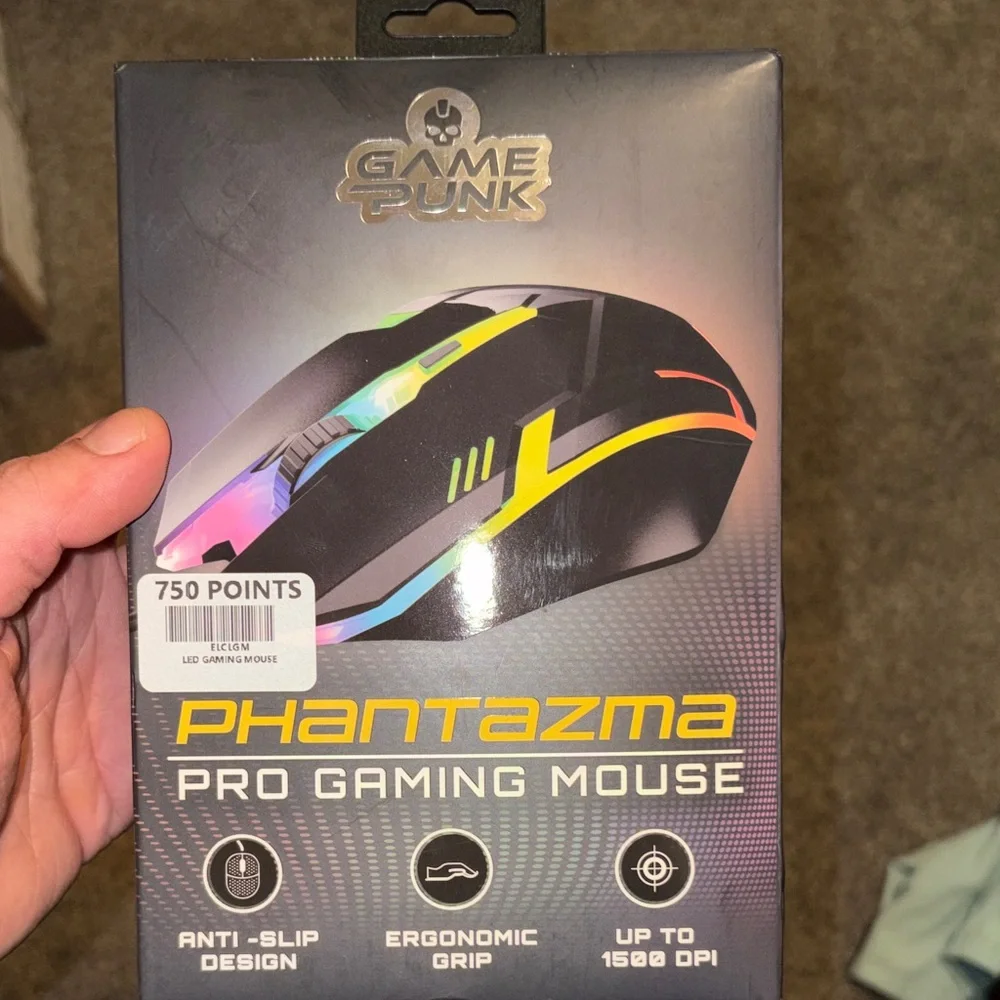 Phantazma Pro Gaming Mouse - Black with RGB Lighting